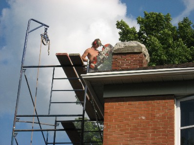Demolition chimney